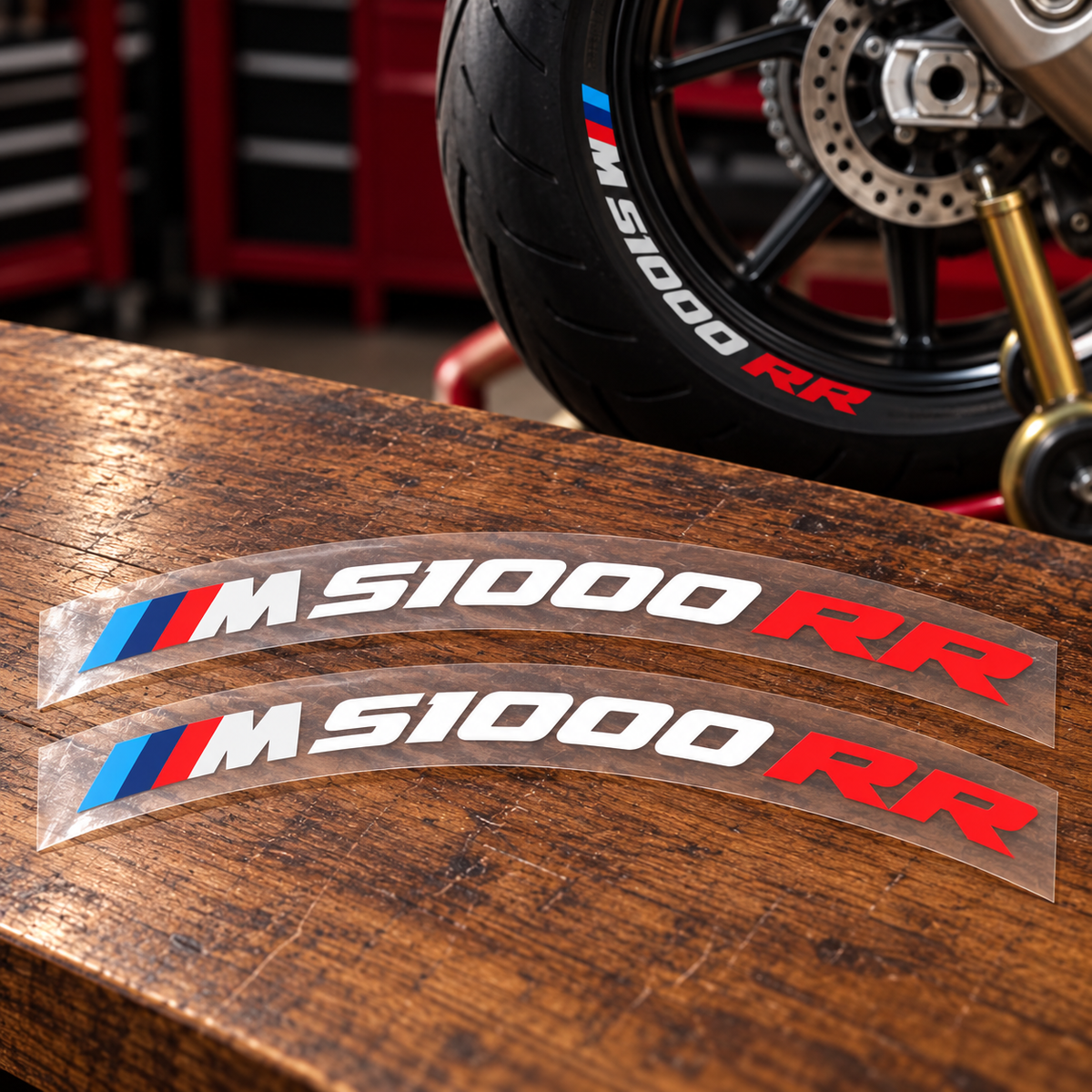 M S1000 RR Motorcycle Tire Stickers product photograph