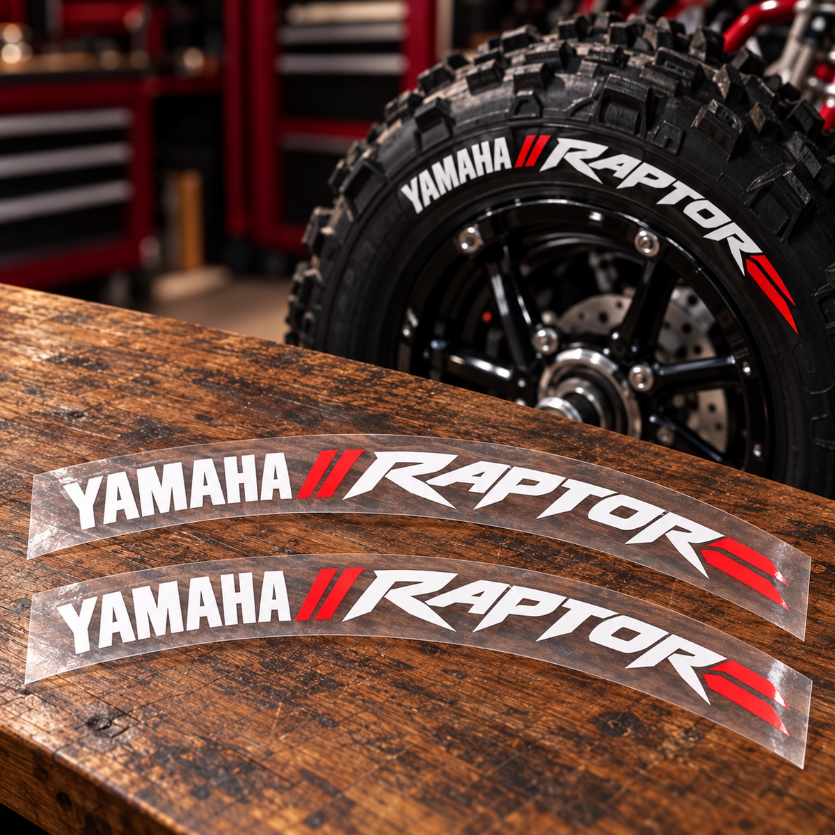 Raptor Yamaha ATV Tire Stickers product photograph