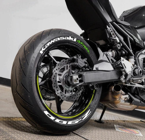 Ninja Z900 Motorcycle Tire Stickers shown on a tire or vehicle wheel