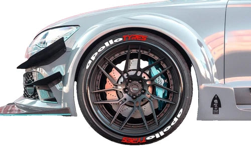 Apollo Tire Stickers shown on a tire or vehicle wheel