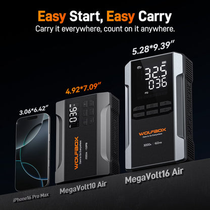 Car Jump Starter with Air Compressor, 2000A 150PSI Portable Car Battery Jump Box(5.0L Gas) with Digital Tire Inflator, 12V