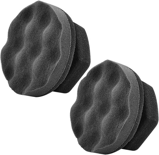 2-Pack Reusable Tire Shine Applicator Pads with Hex-Grip