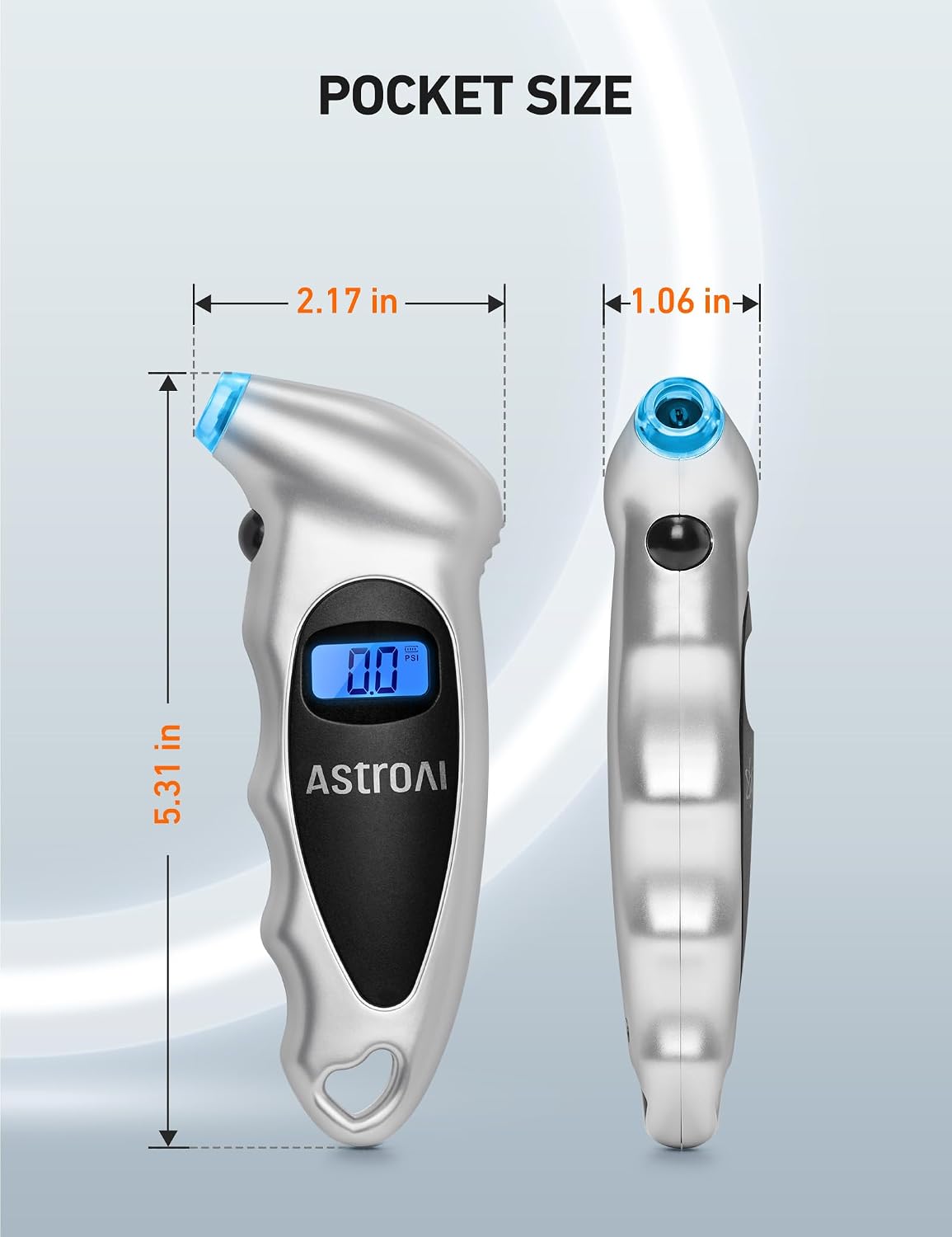 Digital Tire Pressure Gauge with Backlit Display – 0–150 PSI