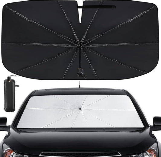 Foldable Windshield Sun Shade Umbrella – 57 × 31.5 in