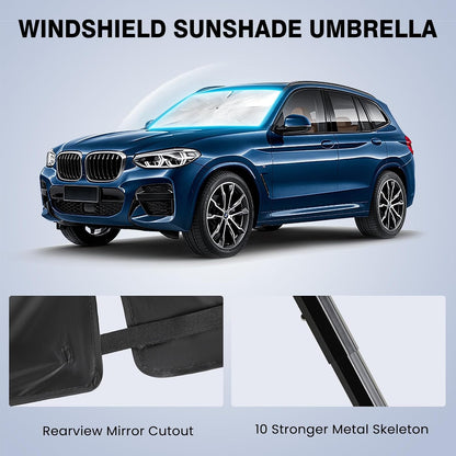 Foldable Windshield Sun Shade Umbrella – 57 × 31.5 in