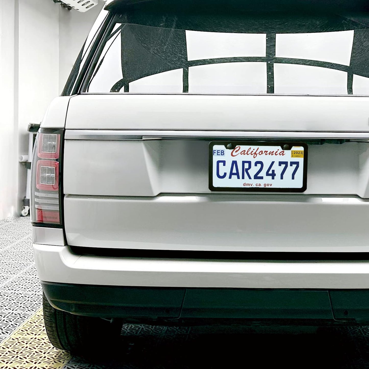 2-Pack Matte Black Aluminum License Plate Frames
