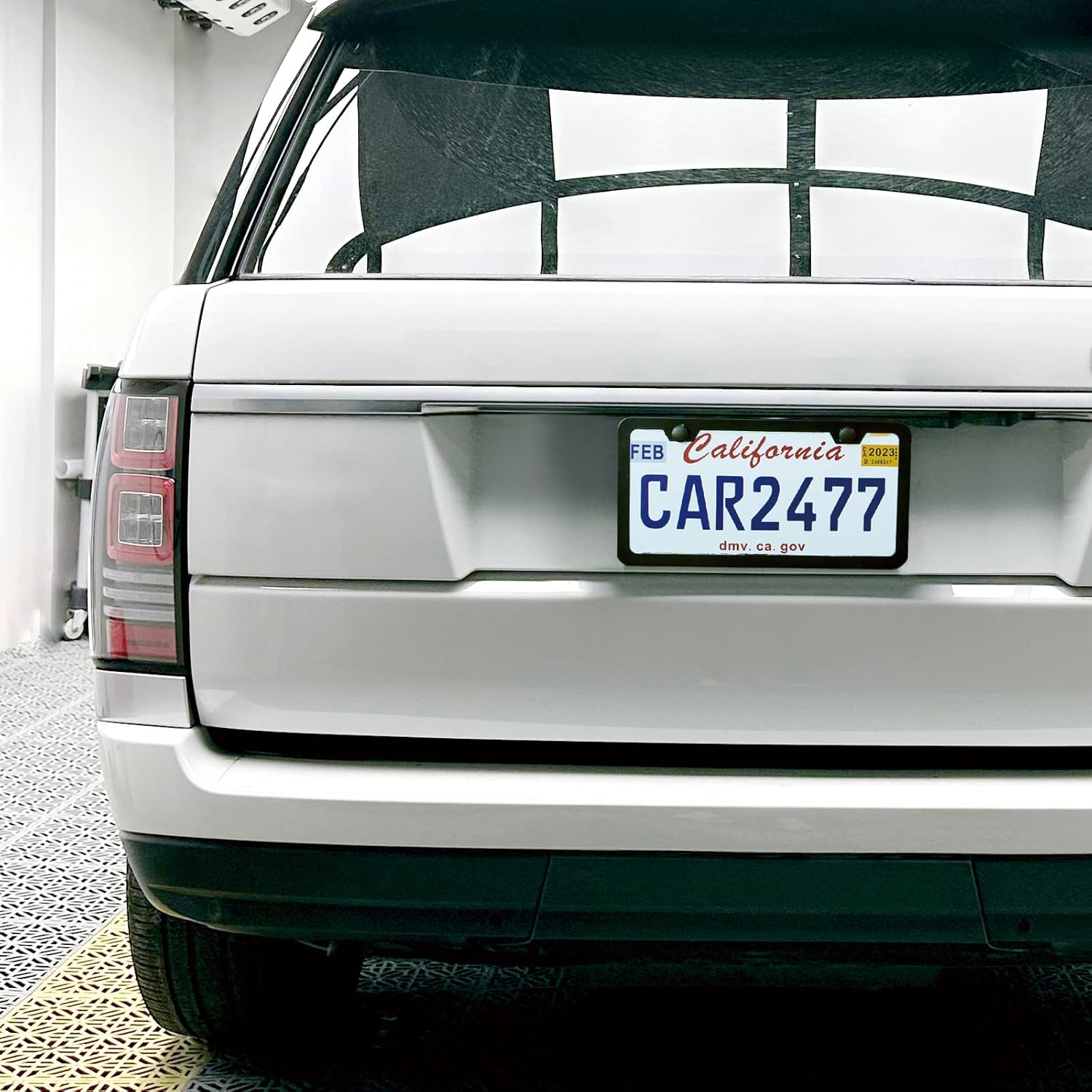 2-Pack Matte Black Aluminum License Plate Frames