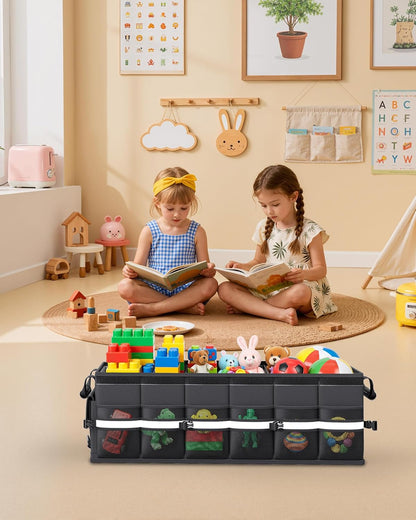 3-Compartment Foldable Trunk Organizer with Removable Cooler Bag