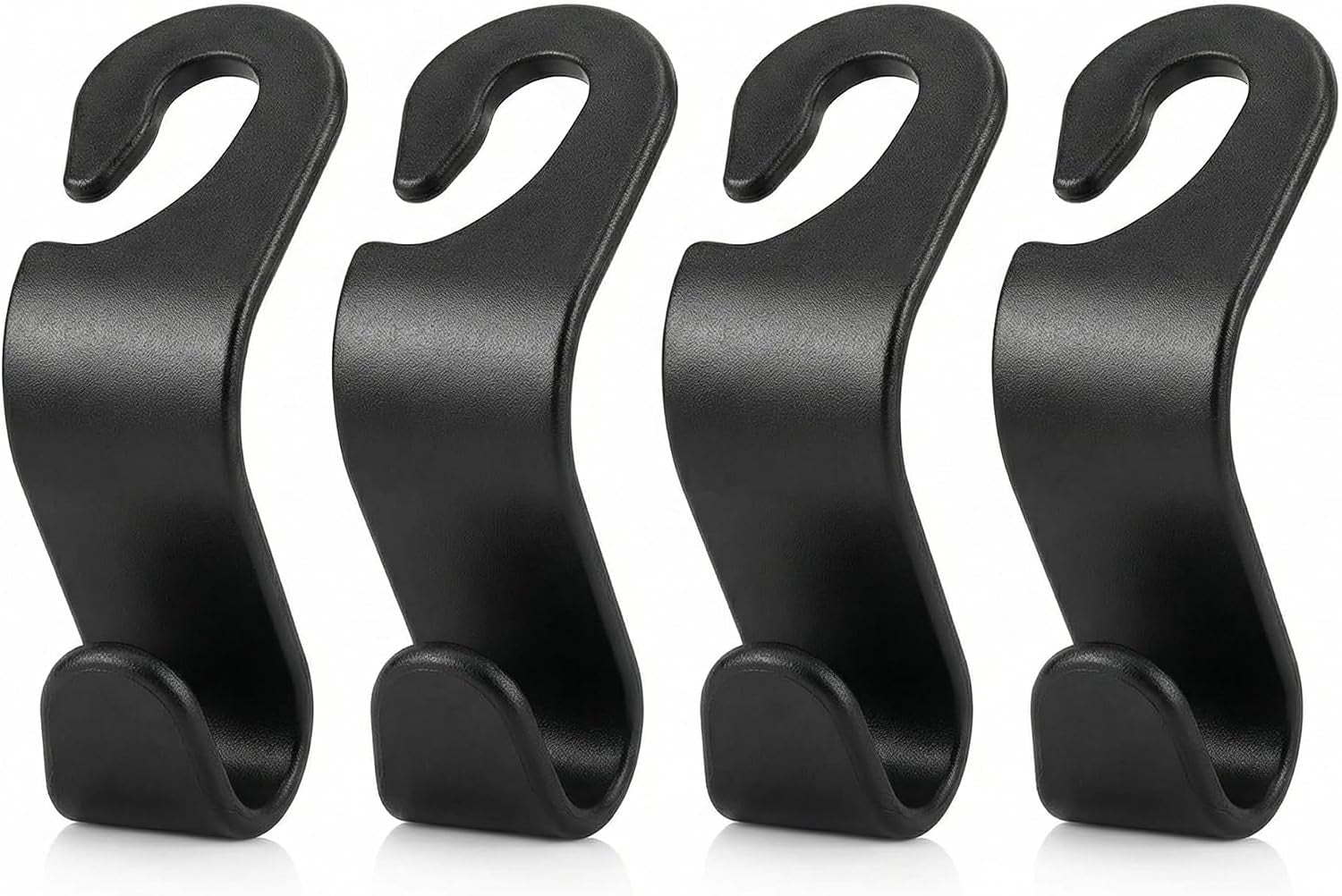 4-Pack Car Seat Headrest Hooks – Universal Backseat Bag Hangers