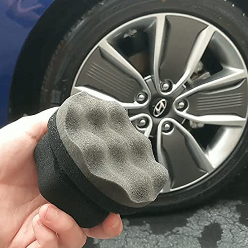 2-Pack Reusable Tire Shine Applicator Pads with Hex-Grip