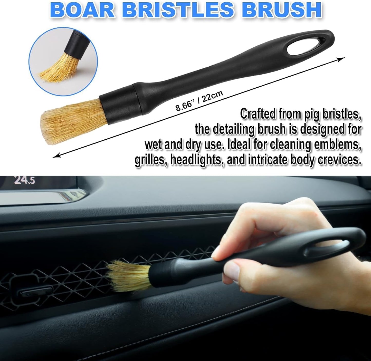 7-Piece Car Detailing Brush & Interior Cleaning Kit