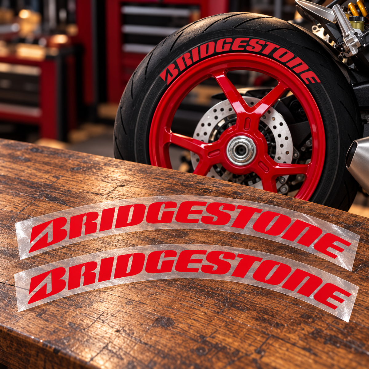 Bridgestone Motorcycle Tire Stickers product photograph