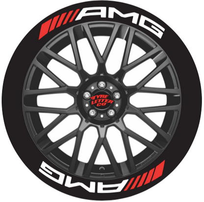 AMG tire lettering shown on a wheel