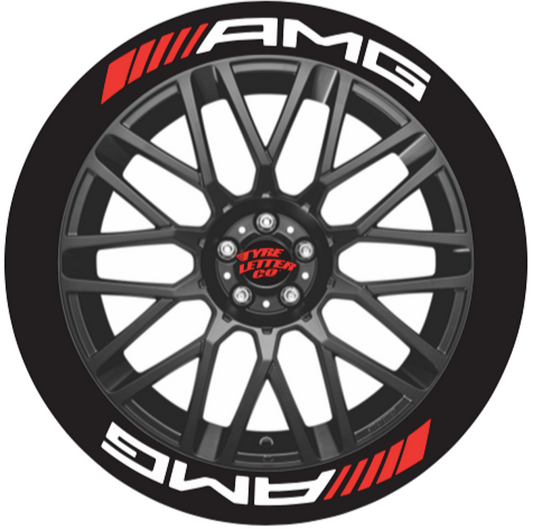 AMG tire lettering shown on a wheel