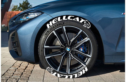 Hellcat tire lettering design