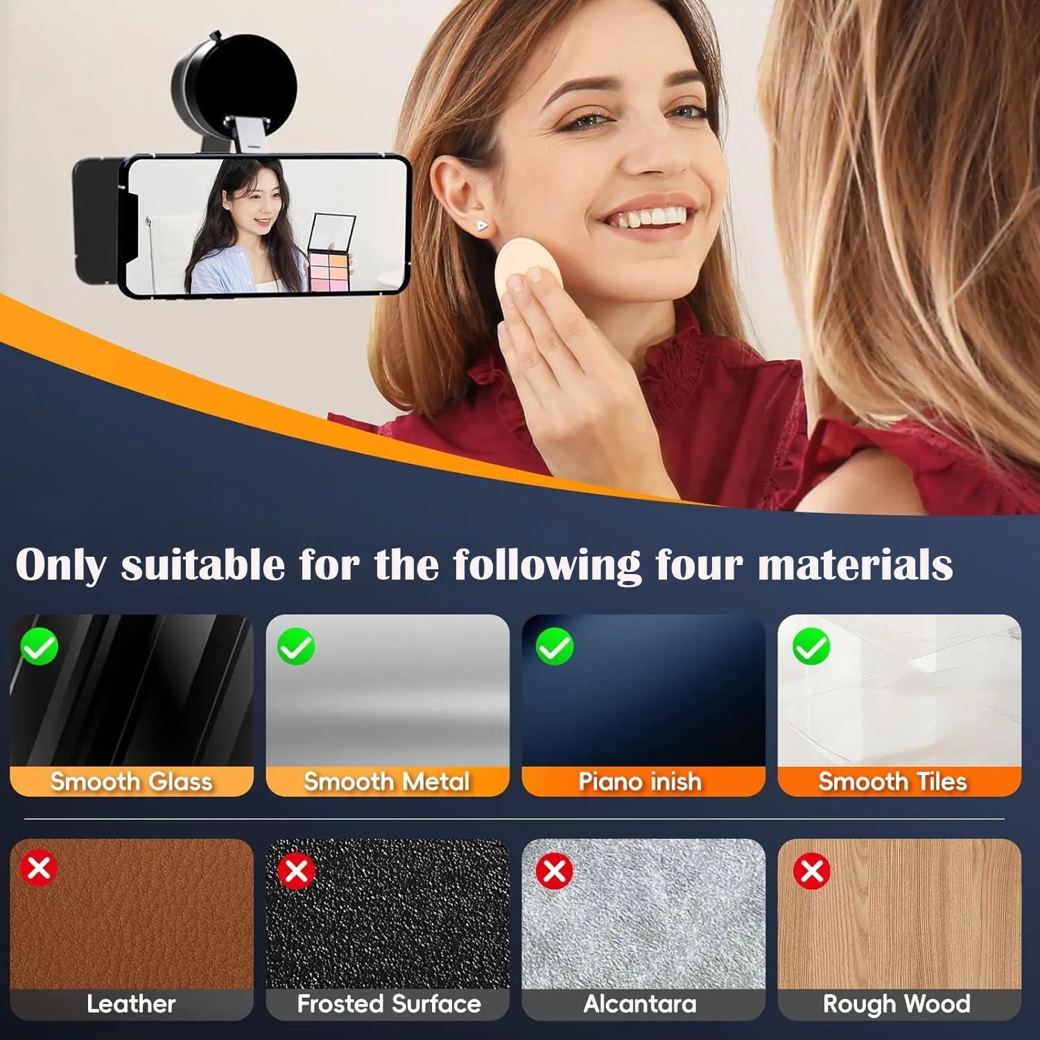 360° Foldable Magnetic Car Phone Holder with Vacuum Suction Base