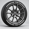 Porsche 718 Cayman Tire Stickers