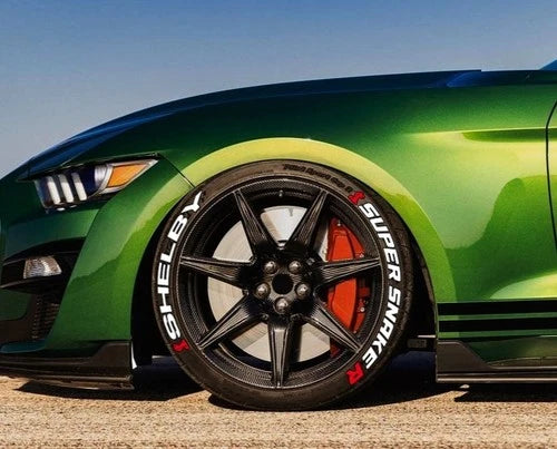 Shelby Super Snake R Tire Stickers shown on a tire or vehicle wheel
