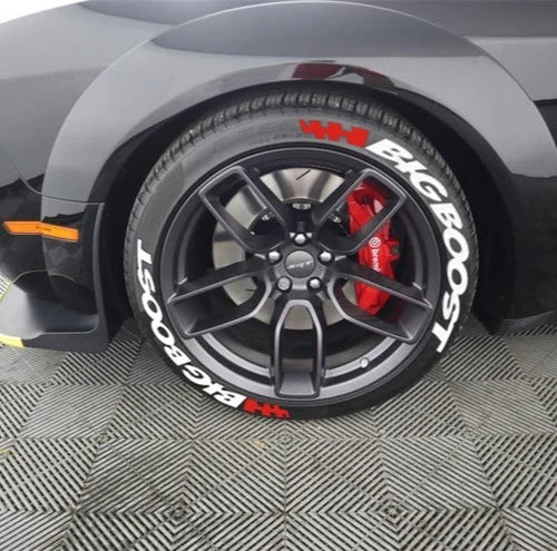 Big Boost Tire Stickers shown on a tire or vehicle wheel