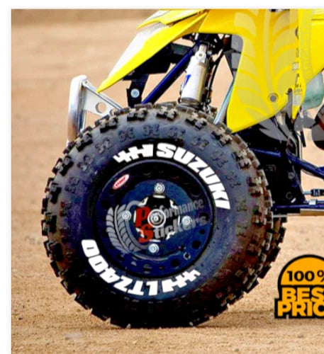 LTZ 400 ATV Tire Stickers shown on a tire or vehicle wheel