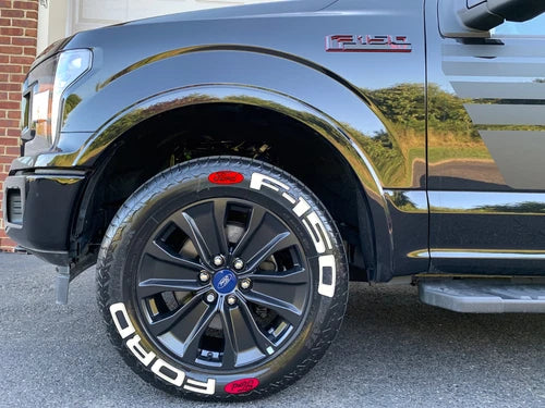 Ford F-150 Tire Stickers shown on a tire or vehicle wheel