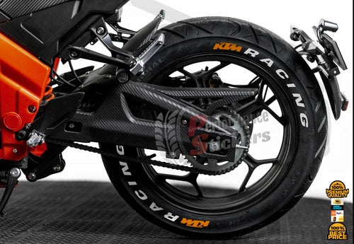 KTM Racing Motorcycle Tire Stickers shown on a tire or vehicle wheel