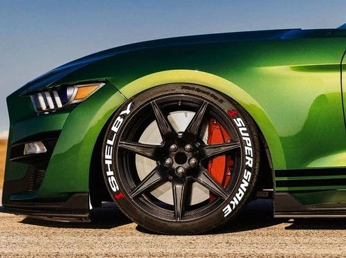 Shelby Super Snake Tire Stickers shown on a tire or vehicle wheel