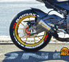 Battlax with Stripes Motorcycle Tire Stickers