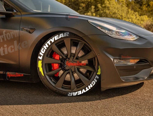 Lightyear Tire Stickers shown on a tire or vehicle wheel