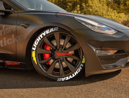 Lightyear Tire Stickers shown on a tire or vehicle wheel