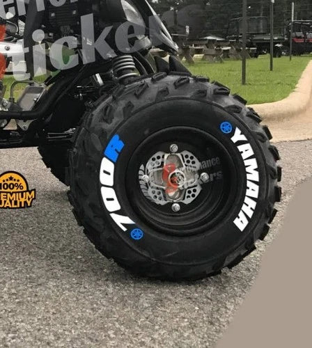 700R ATV Tire Stickers shown on a tire or vehicle wheel
