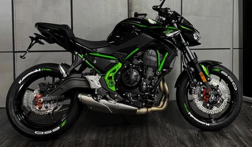 Ninja Z650 Motorcycle Tire Stickers shown on a tire or vehicle wheel