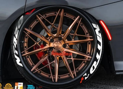 NT420 Tire Stickers shown on a tire or vehicle wheel