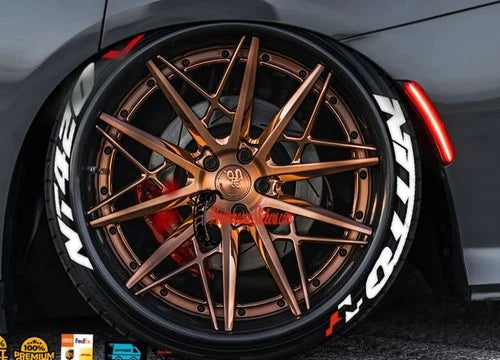 NT420 Tire Stickers shown on a tire or vehicle wheel