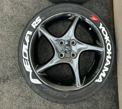 Yokohama Neova RS Tire Stickers shown on a tire or vehicle wheel