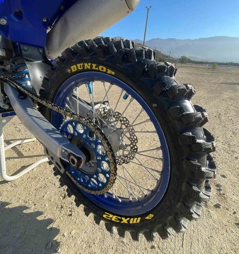 Dunlop MX32 Motorcycle Tire Stickers shown on a tire or vehicle wheel