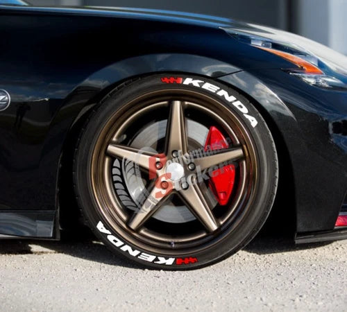Kenda Tire Stickers shown on a tire or vehicle wheel
