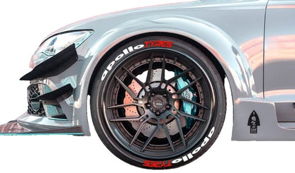 Apollo Tire Stickers shown on a tire or vehicle wheel