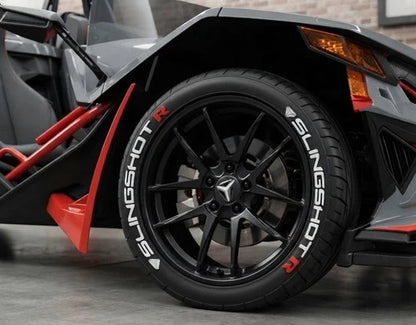 Slingshot R Three-Wheeler Tire Stickers shown on a tire or vehicle wheel