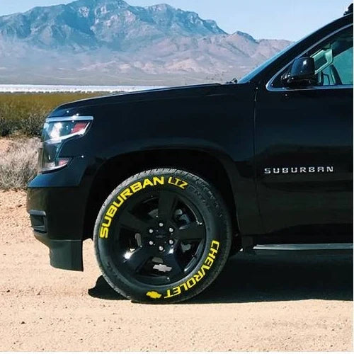Suburban LTZ Tire Stickers shown on a tire or vehicle wheel