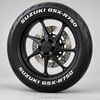 Suzuki GSX-R750 Motorcycle Tire Stickers